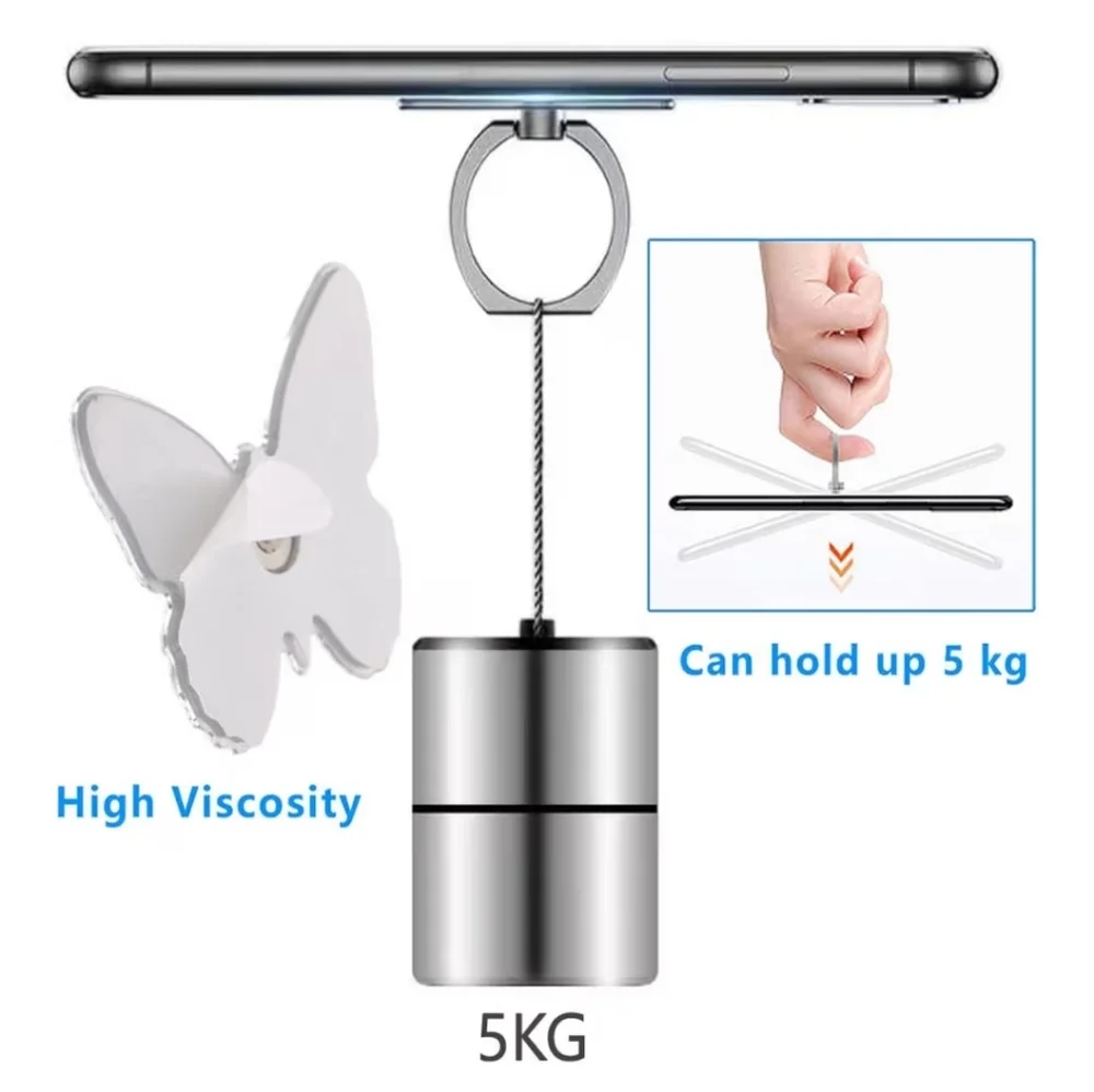 Cellphone Butterfly Ring Holder Rotates 360 Degrees,‎ Cellphone Stand Phone Grip